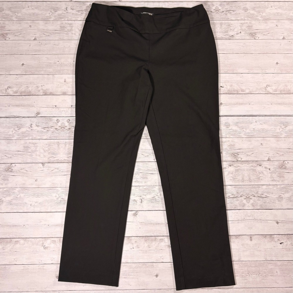 Lisette L Montreal Black Pull On Straight Leg Dress Pants Size 10 Style 2301
